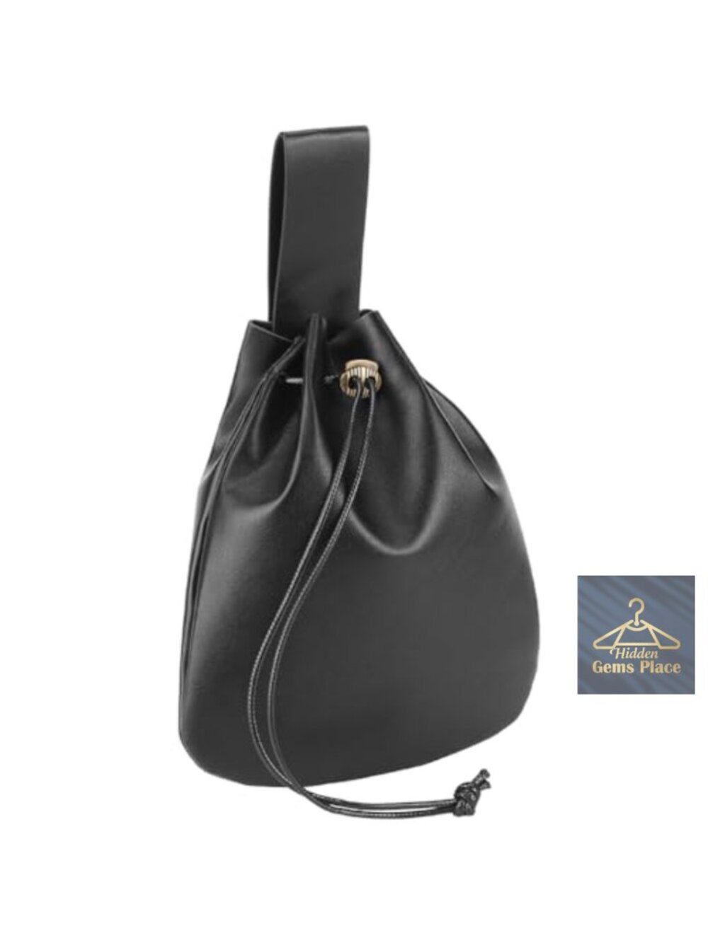 Medieval Drawstring Belt Pouch PU Leather Renaissance Viking Coin Purse Wallet